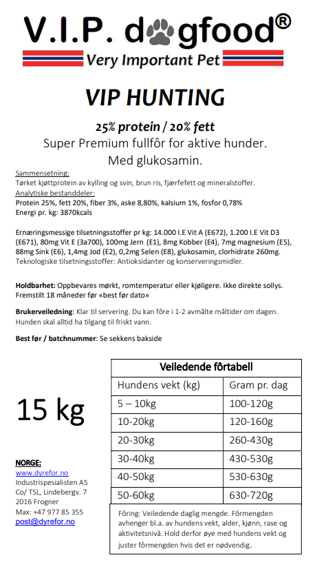 V.I.P. HUNTING 15kg