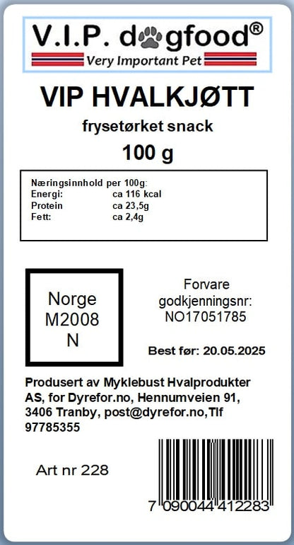 V.I.P. Frysetørket Hvalsnack